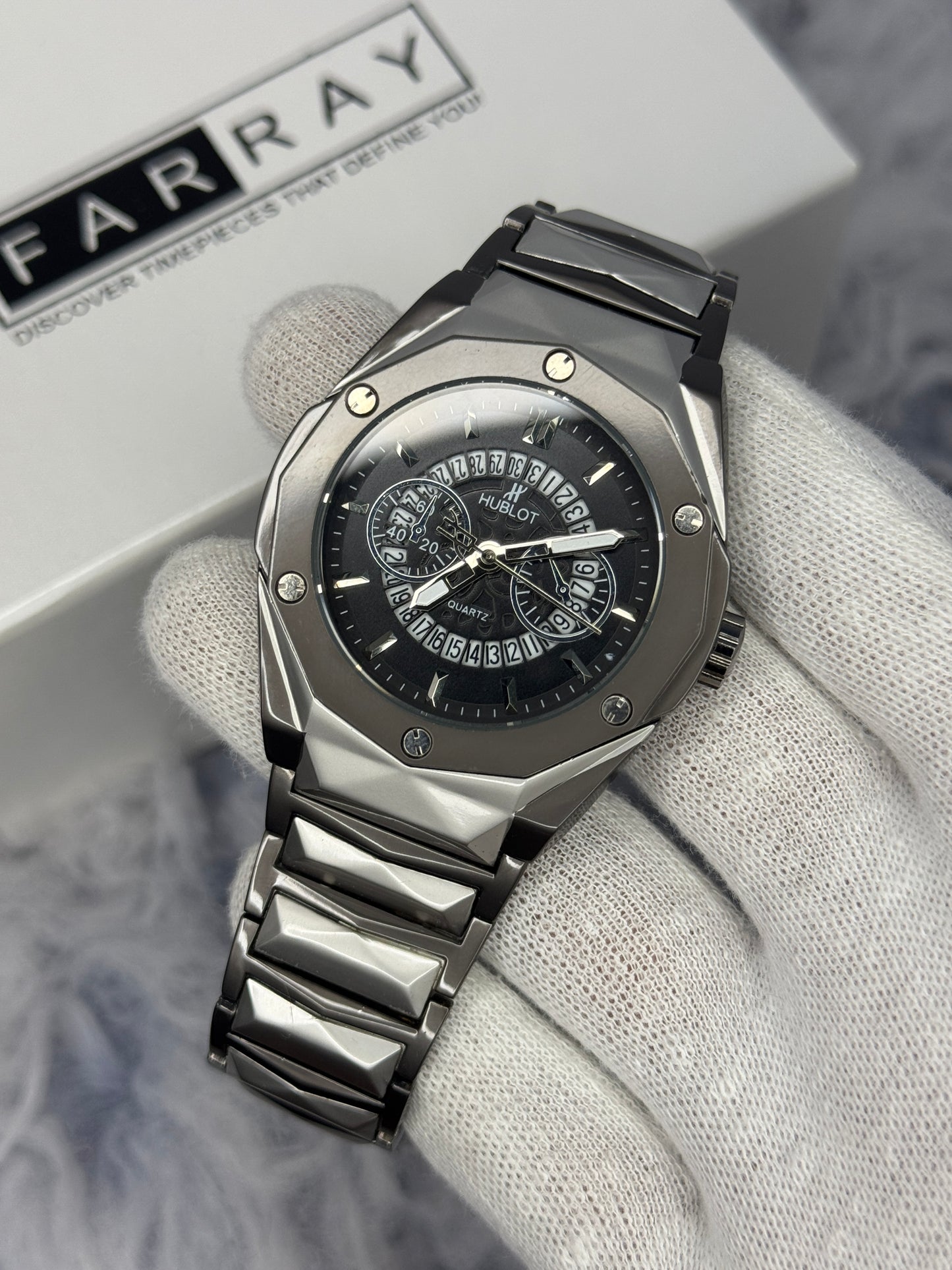 Hublot Diamond Cut Skeleton Watch