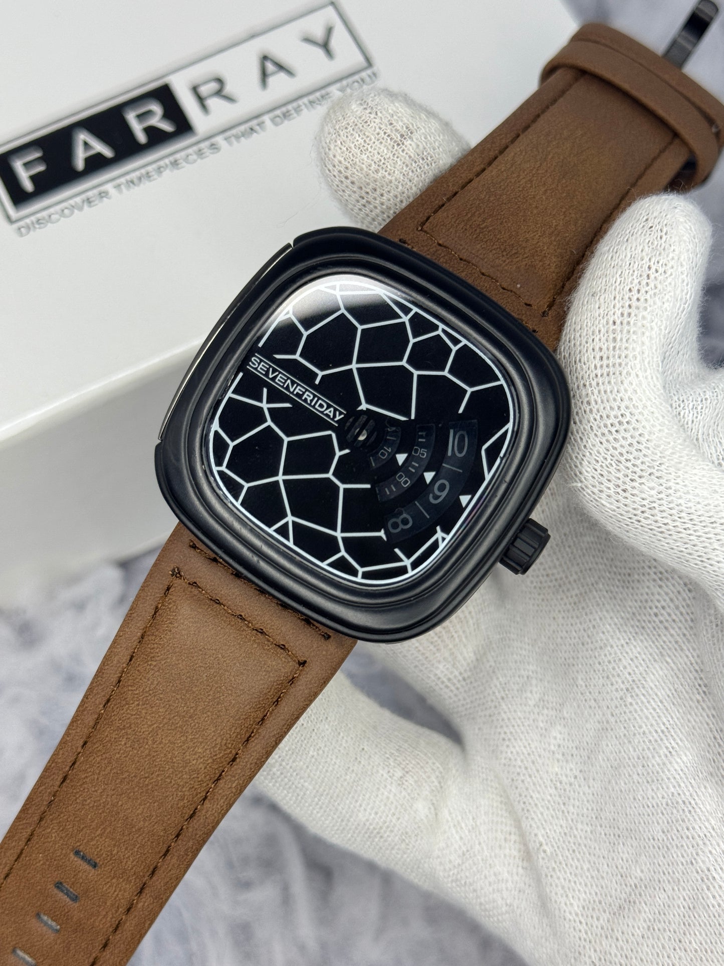Seven Friday Leather Strap Watch