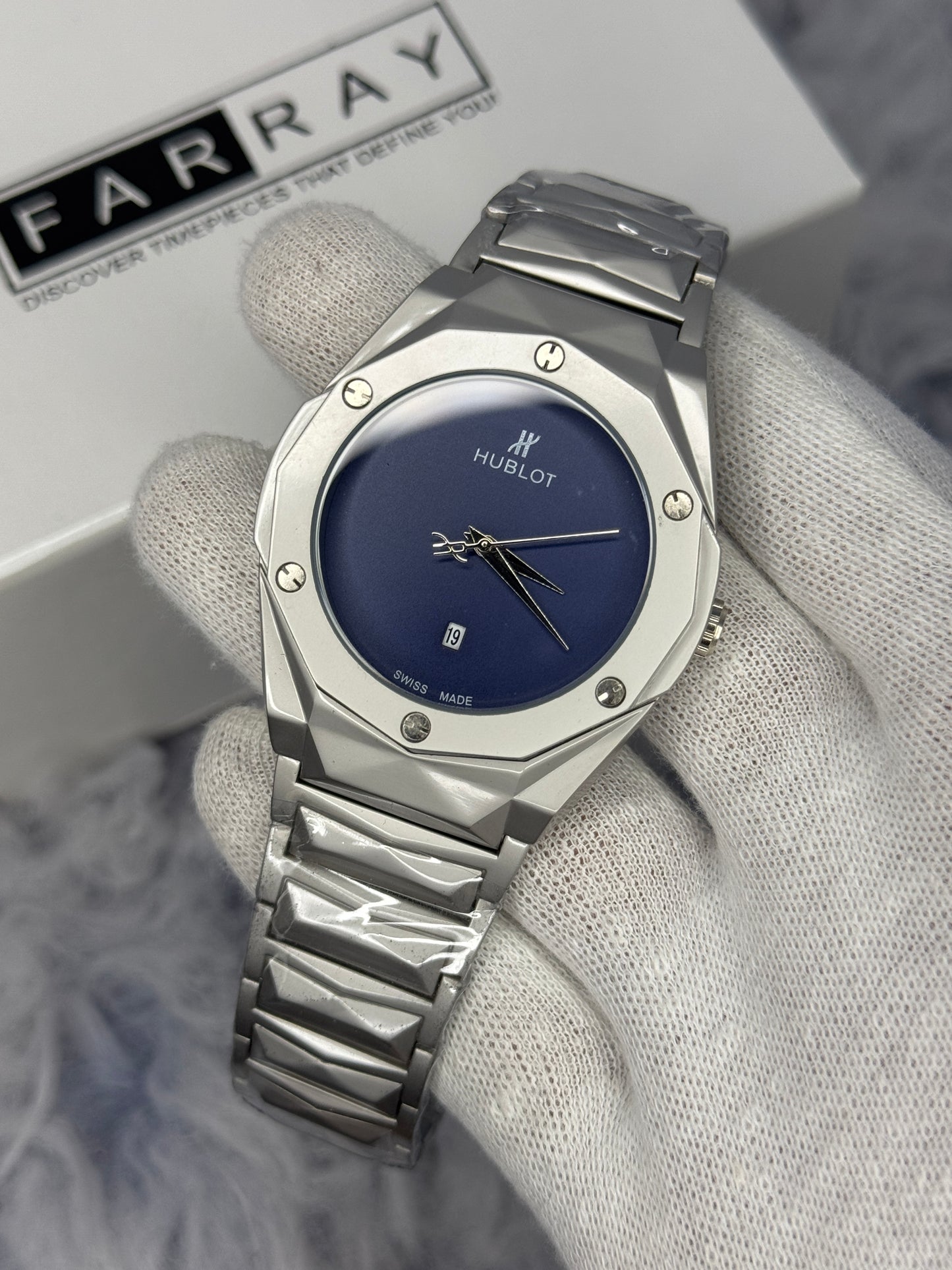 Hublot Plain Diamond Cut Watch