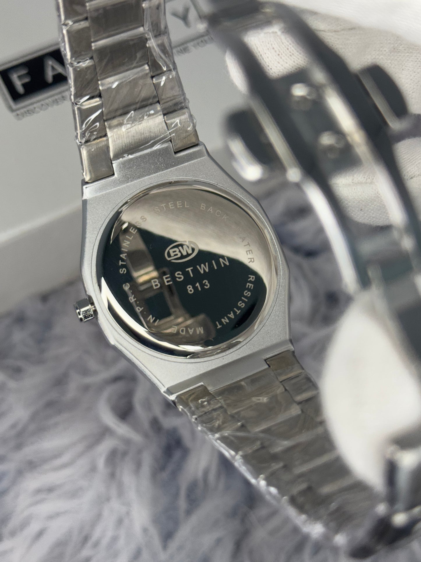 BESTWIN OCTA DATE STEEL WATCH