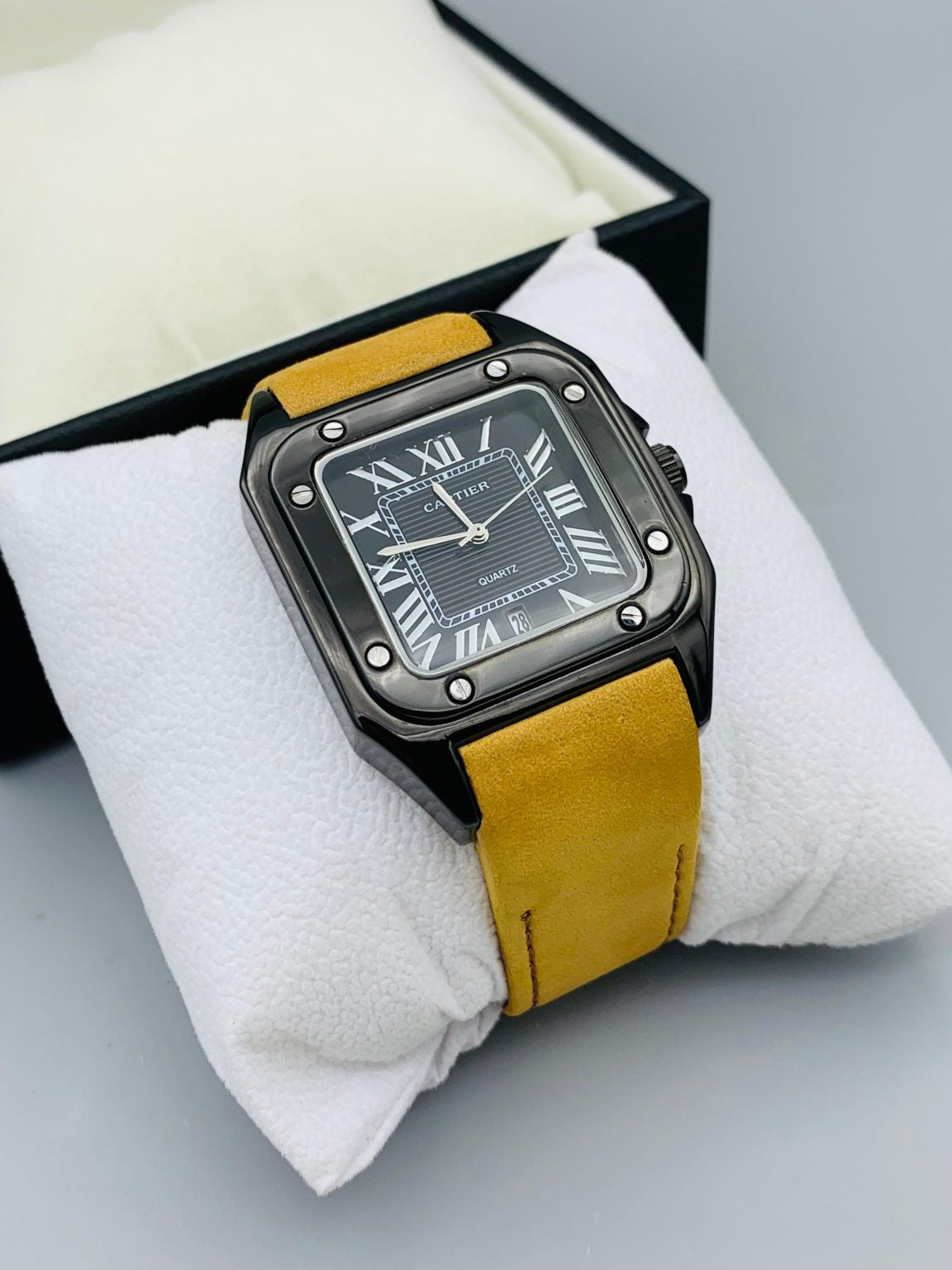 Cartier Square Design Strap Watch