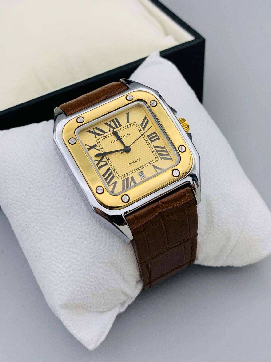 Cartier Square Design Strap Watch