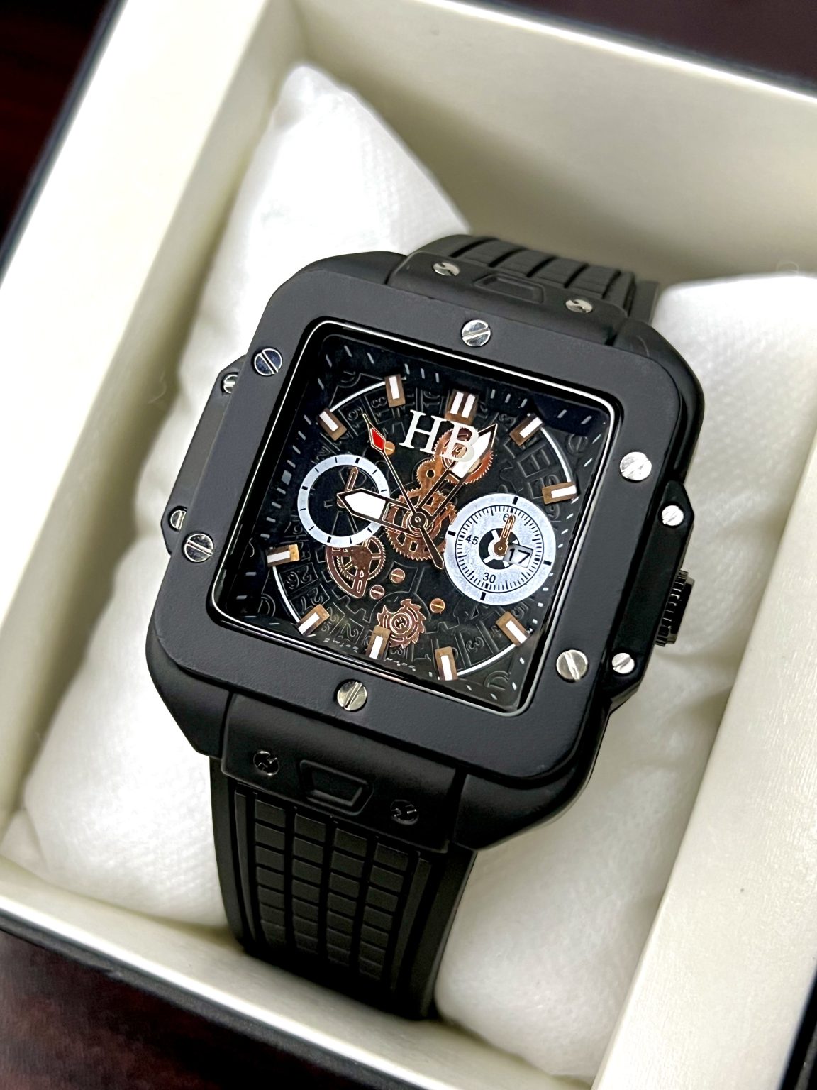Hublot Square Design Strap Watch
