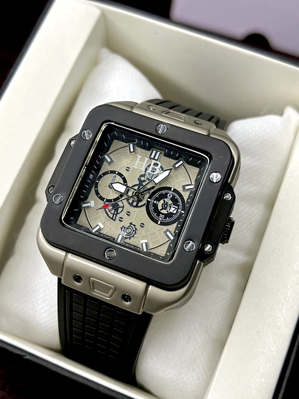 Hublot Square Design Strap Watch