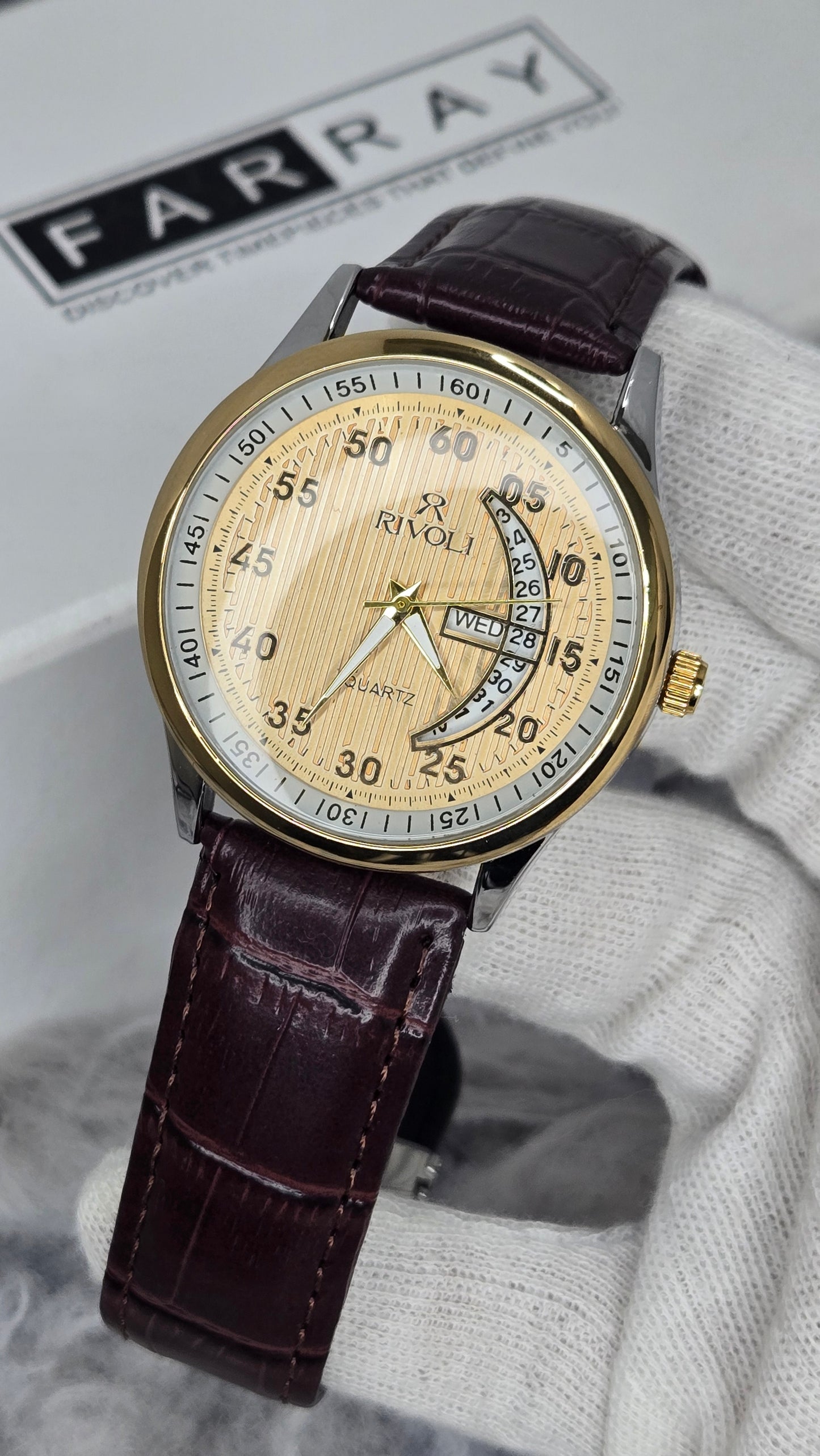 Rivoli Day-Date Strap Watch