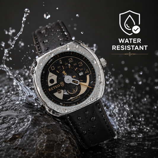 RETEO - METALLIC CASE STRAP WATCH