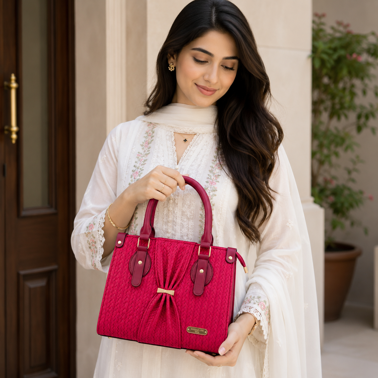 NICOLE LEE - Pink Tote Bag