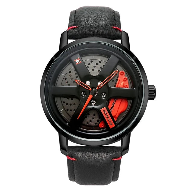 Moving Wheel Strap Watch