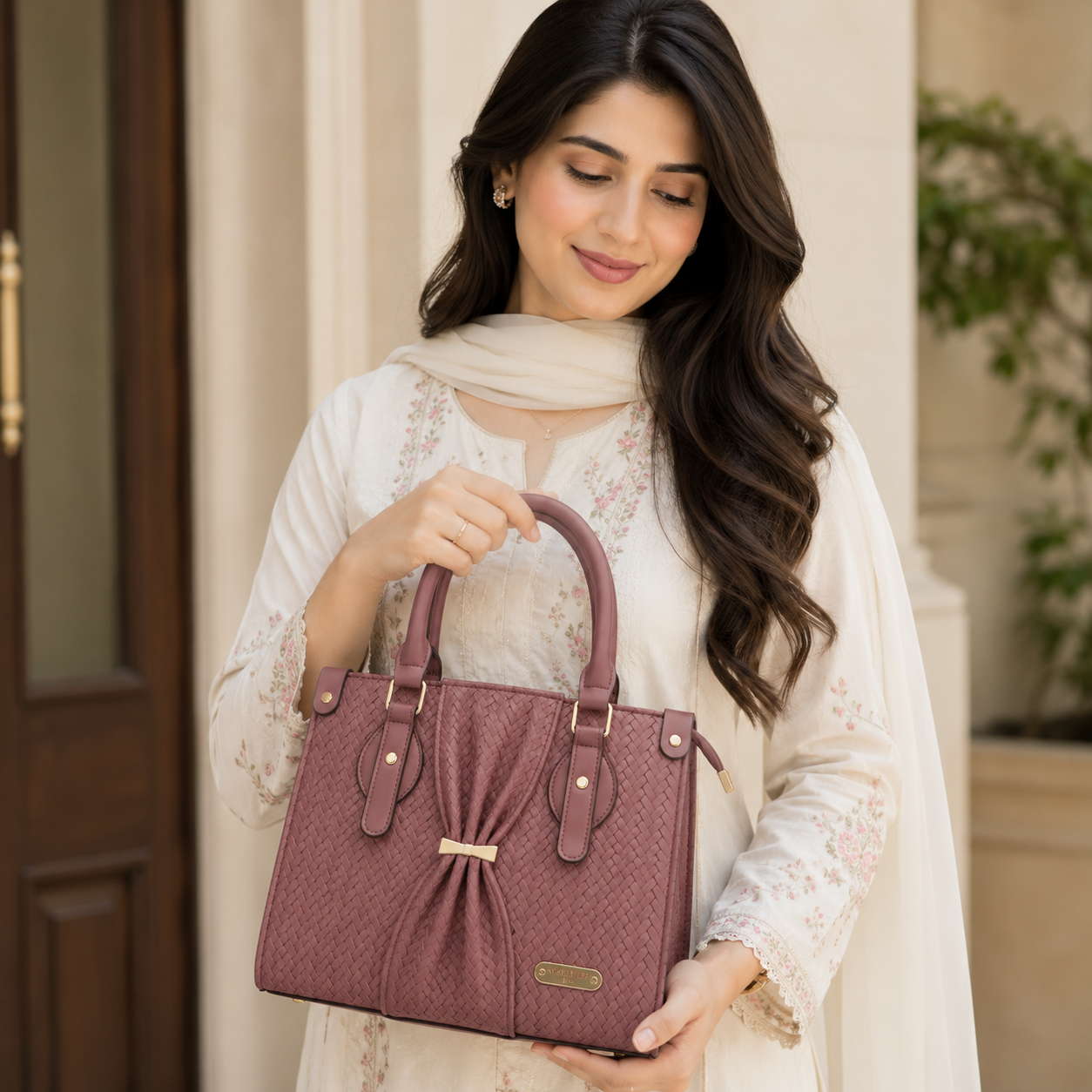 NICOLE LEE - Dusty Rose Tote Bag