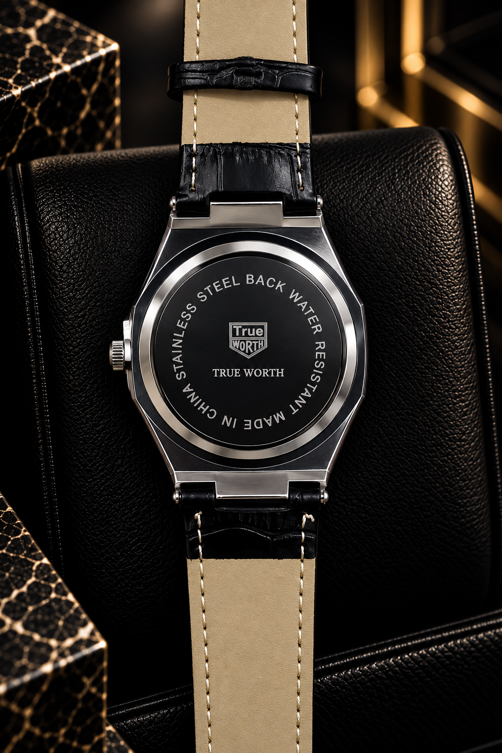 TRUE WORTH DATE STRAP WATCH
