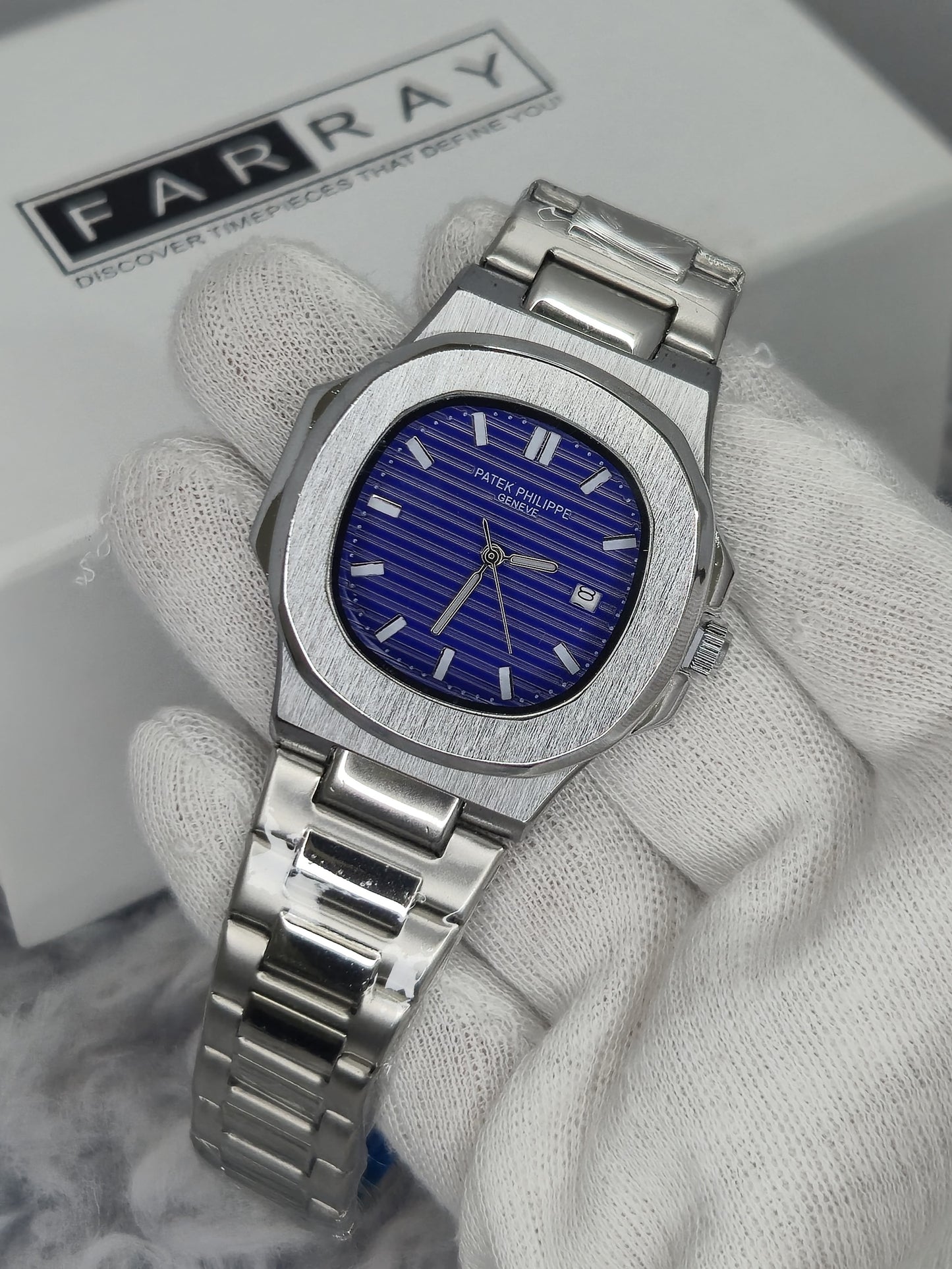 PP Textured Bezel Date Watch