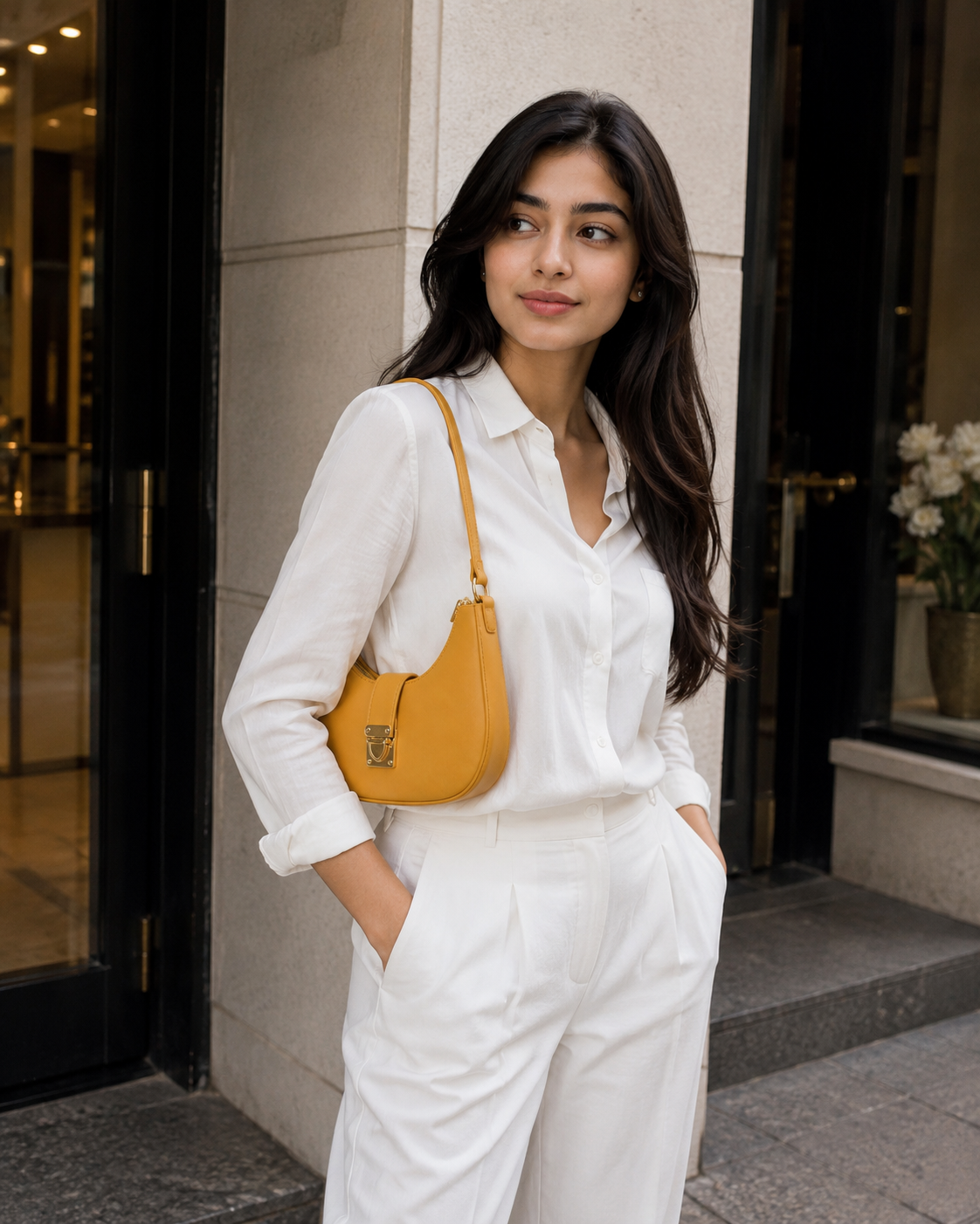 BAGUETTE - Mustard Sholder Bag