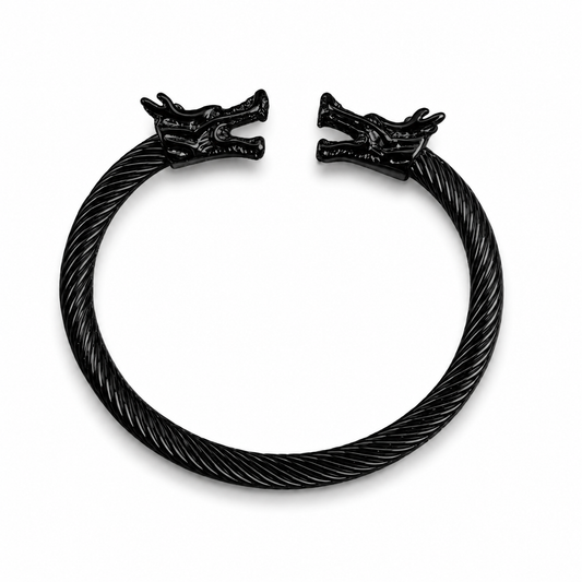 Oriental Dragon Black Cuff