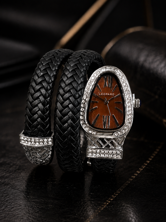 LEOPARD - SERPENTI LEATHER WATCH