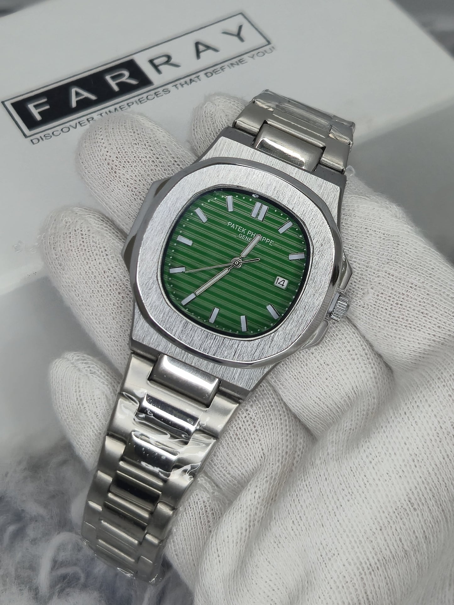 PP Textured Bezel Date Watch