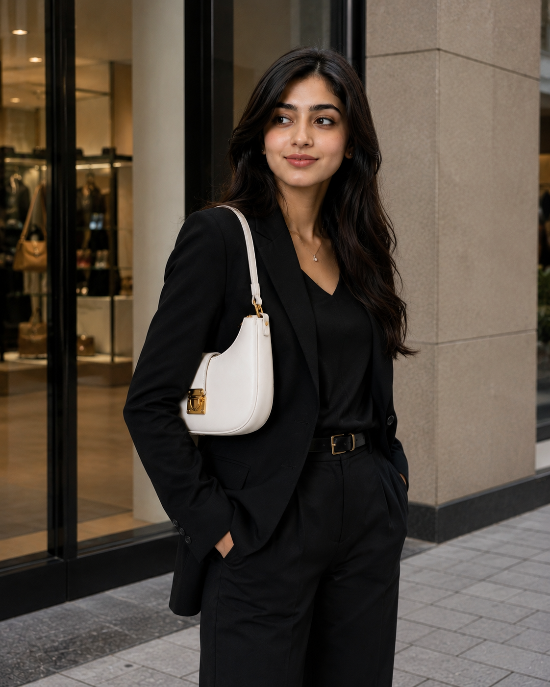 BAGUETTE - White Sholder Bag