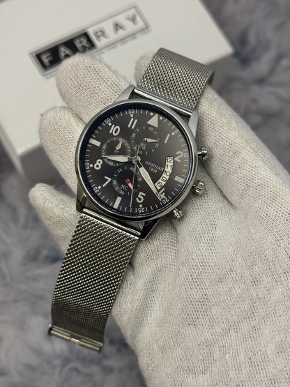 Mesh Strap Chronograph Watch