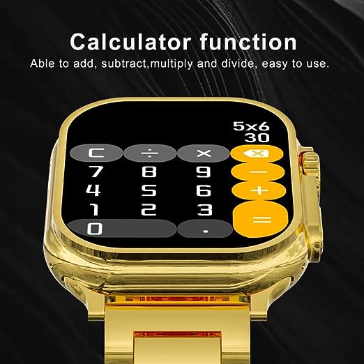 Golden Premium Gear Display Smart Watch with 2 Strap