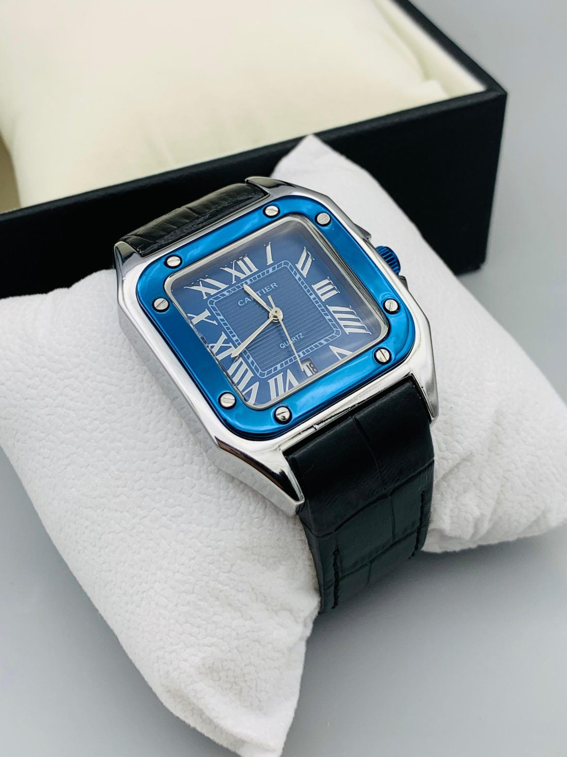 Cartier Square Design Strap Watch