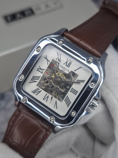 MARTYN LINE - Automatic Skeleton Leather Watch
