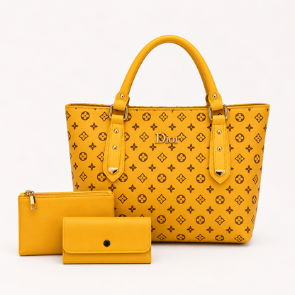 DIOR - 3-in-1 Yellow Tote Bag