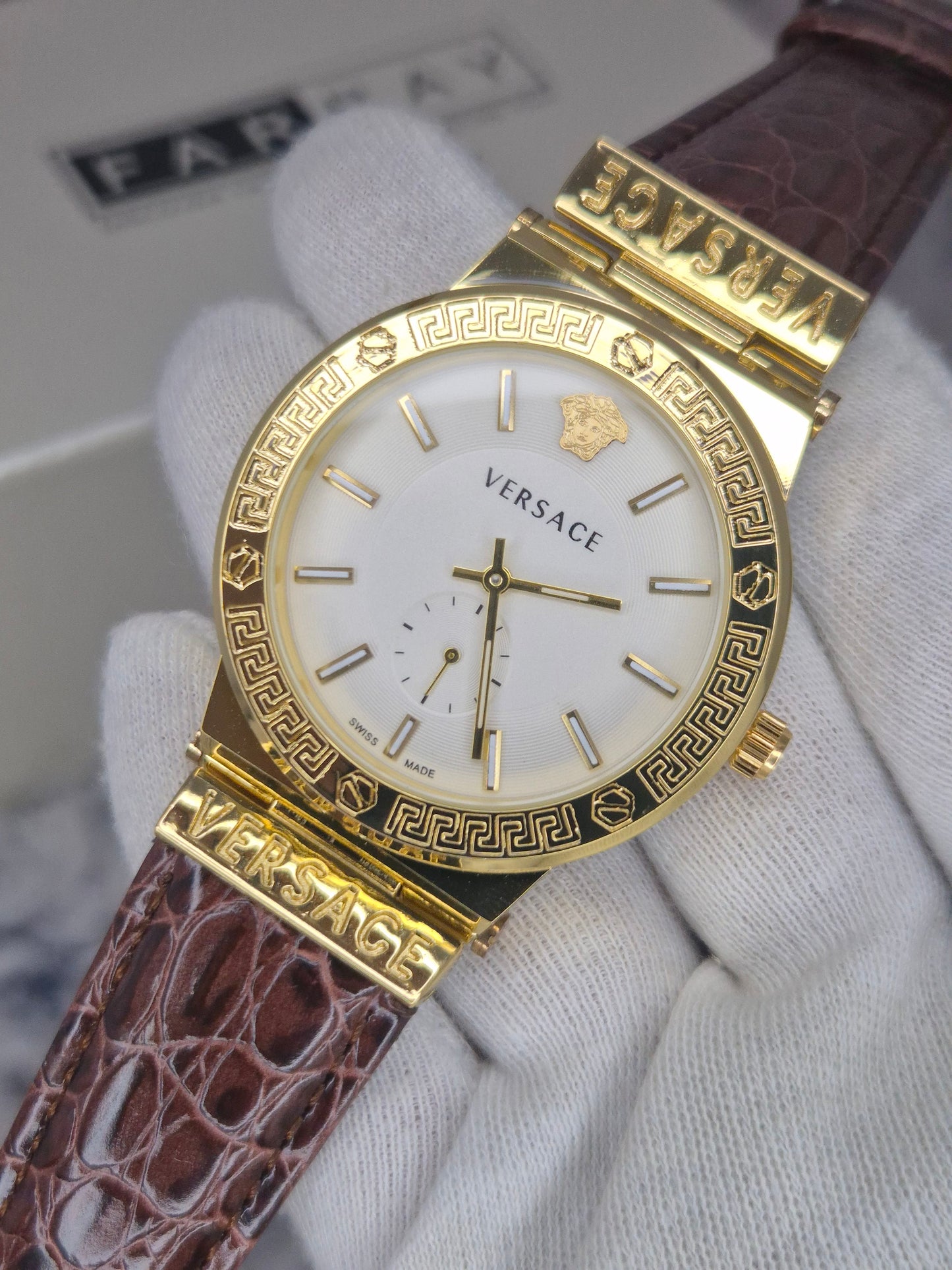 VERSACE - Royale Leather Watch