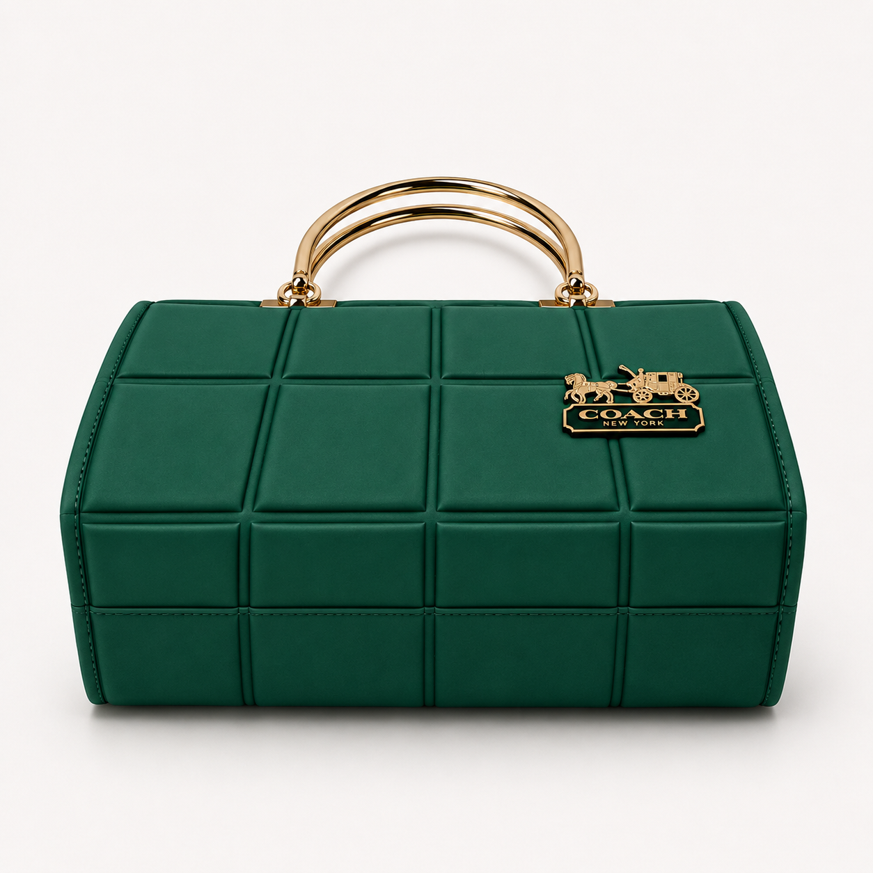 COACH - Grid Green Top Handle Bag