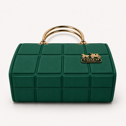 COACH - Grid Green Top Handle Bag