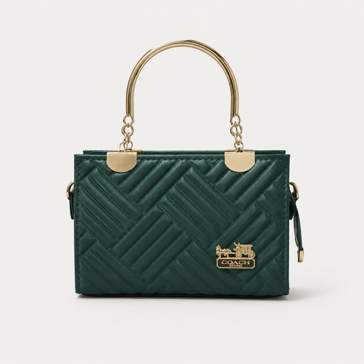 COACH - 2-in-1 Green Top Handle Bag