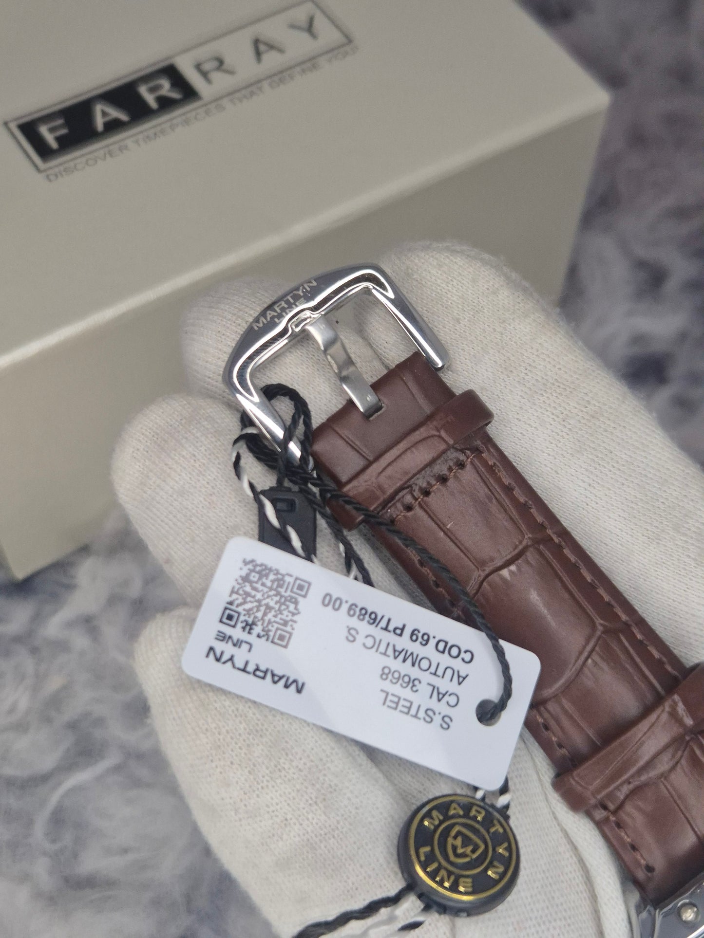 MARTYN LINE - Automatic Skeleton Leather Watch