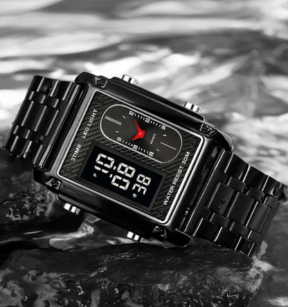 RETRO FURTURISTIC DUAL DISPLAY WATCH