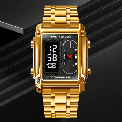RETRO FURTURISTIC DUAL DISPLAY WATCH