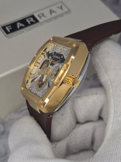 Casirui Automatic Skeleton Strap Watch
