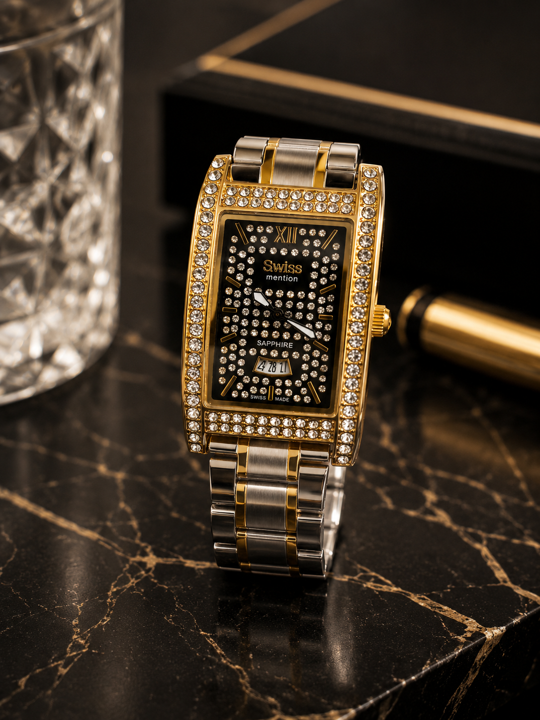 Swiss Iced Chain Watch