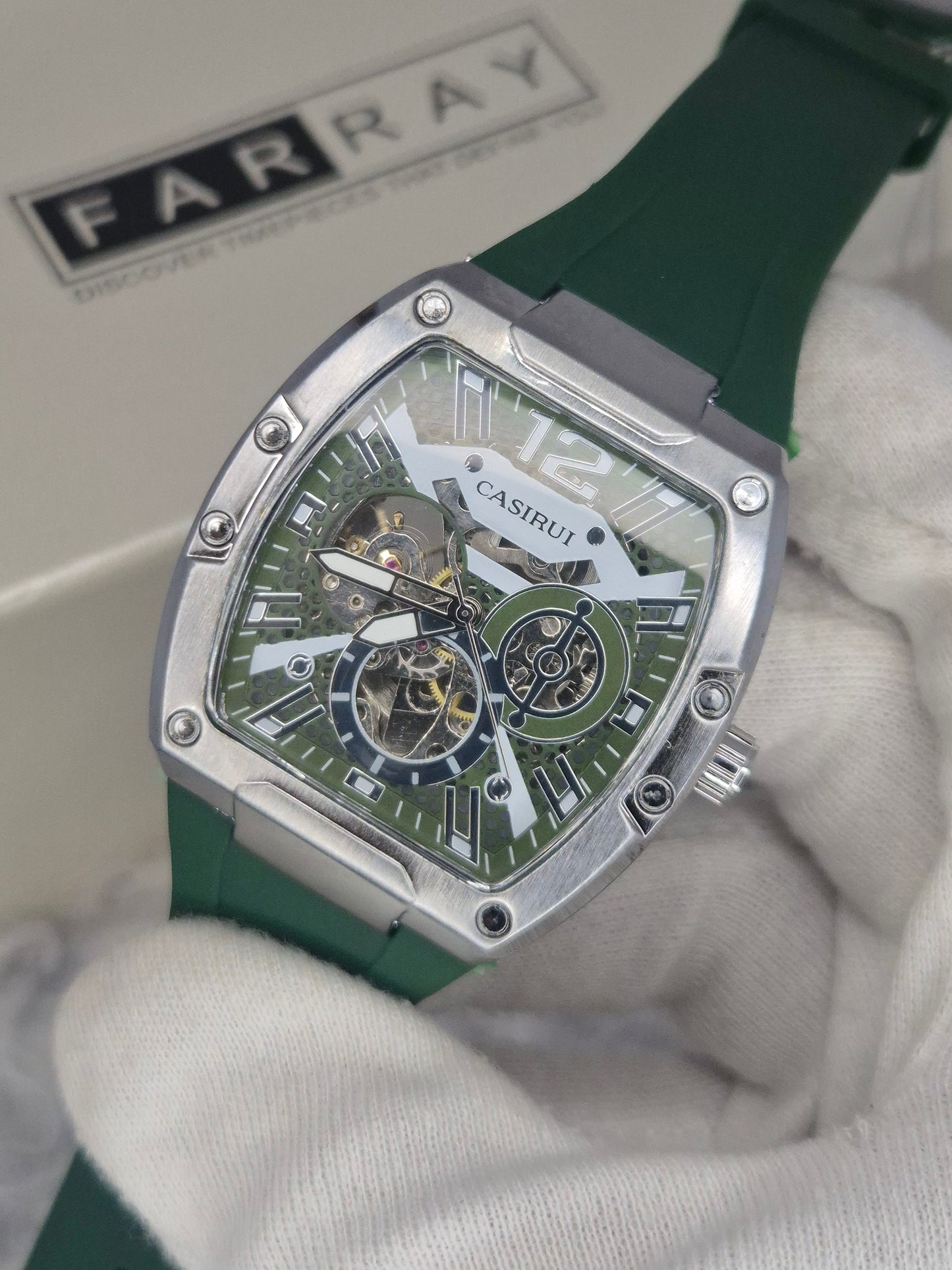 Casirui Automatic Skeleton Strap Watch