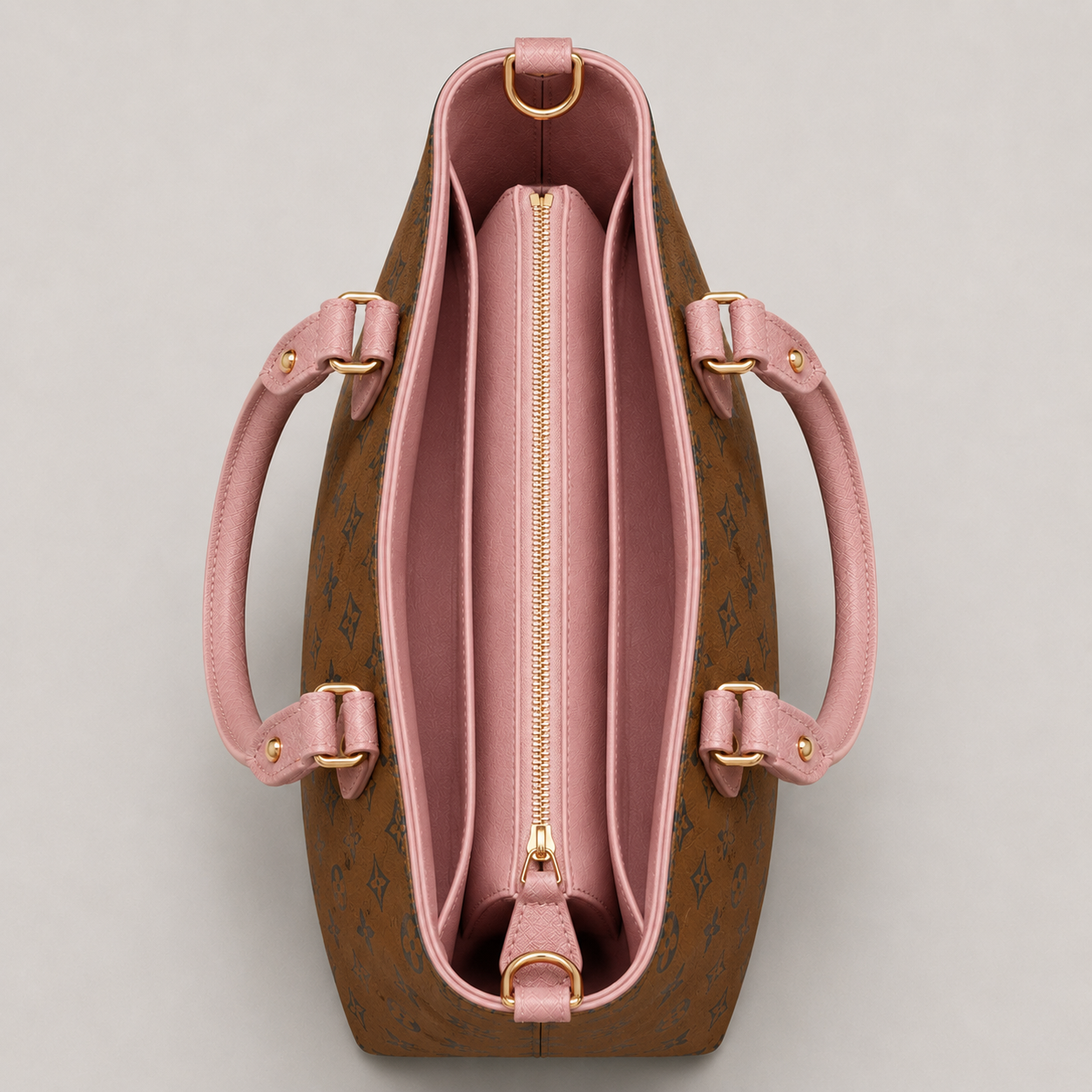DIOR - 3-in-1 Brown Pink Tote Bag