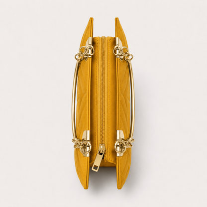 COACH - Grid Mustard Top Handle Bag