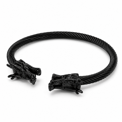 Oriental Dragon Black Cuff