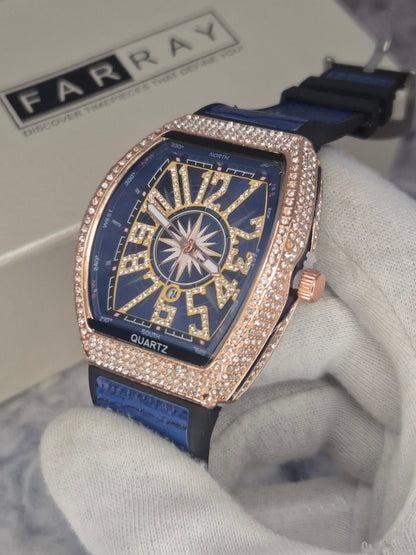 FRANCK MULLER - Iced Vanguard Strap Watch