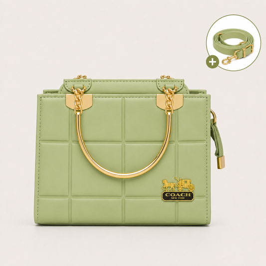 COACH - Grid Pistachio Top Handle Bag