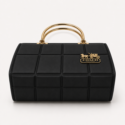 COACH - Grid Black Top Handle Bag