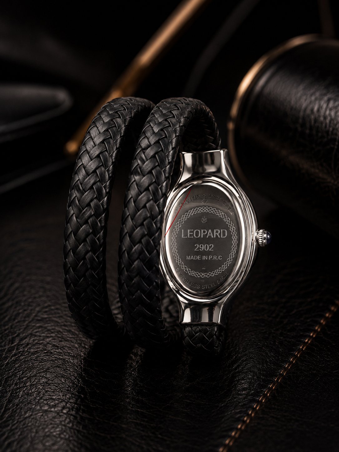 LEOPARD - SERPENTI LEATHER WATCH