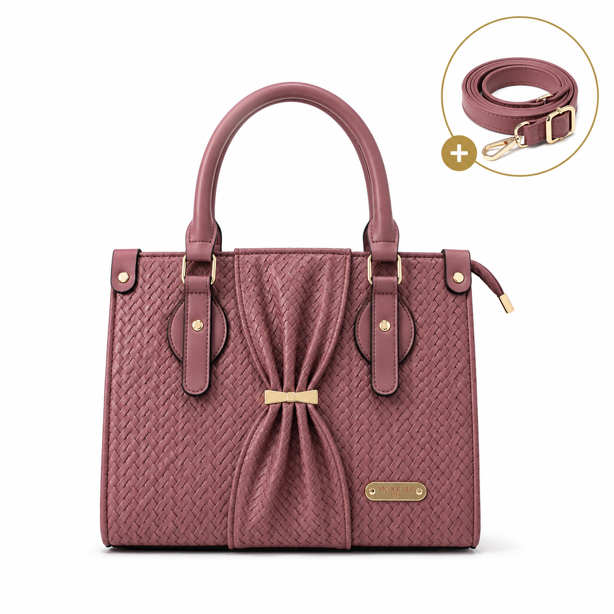NICOLE LEE - Dusty Rose Tote Bag