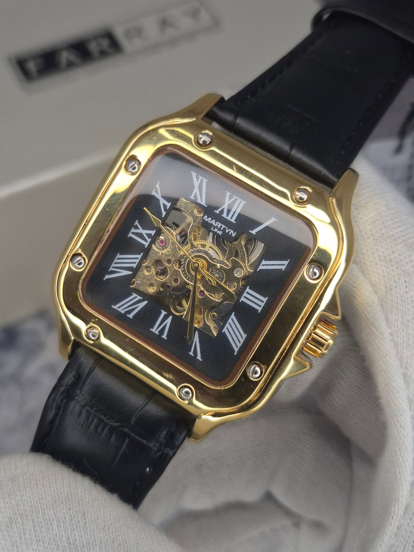 MARTYN LINE - Automatic Skeleton Leather Watch