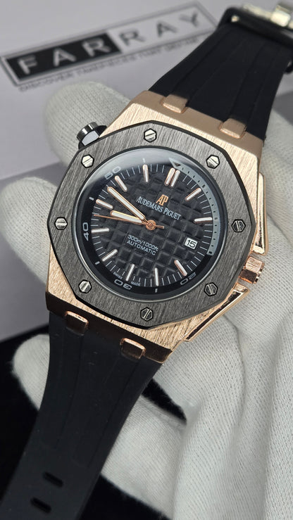 AP Metallic Case Strap Watch