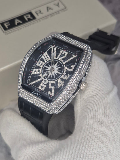 FRANCK MULLER - Iced Vanguard Strap Watch