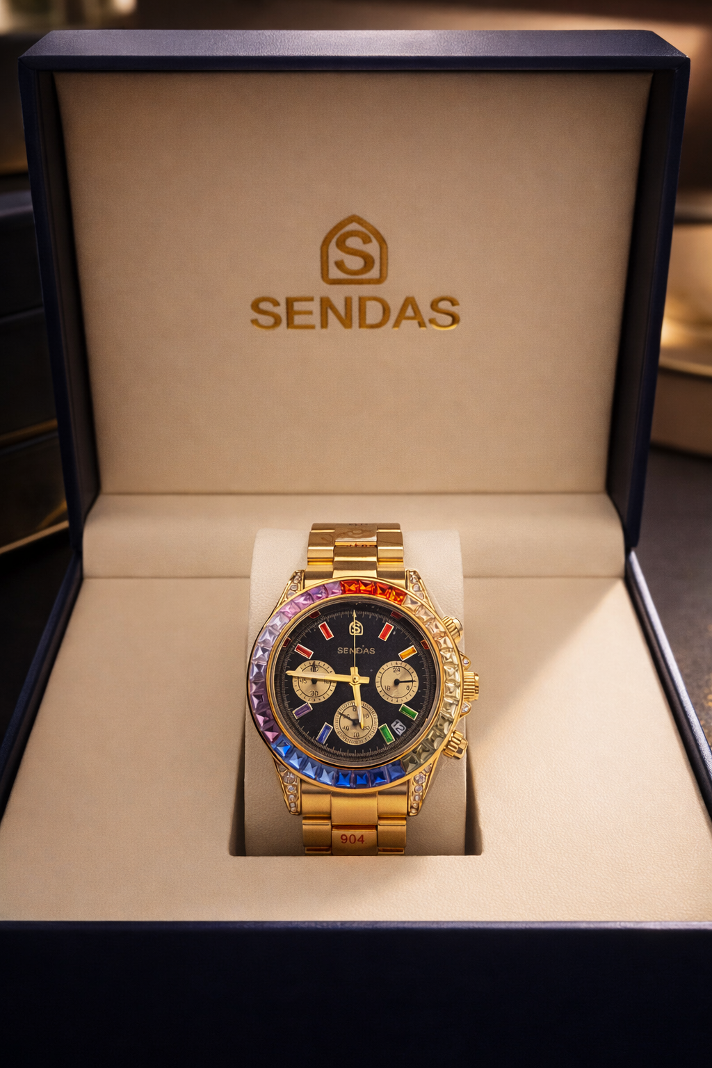 SENDAS - Chronograph Date Chain Watch