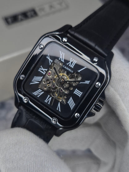 MARTYN LINE - Automatic Skeleton Leather Watch