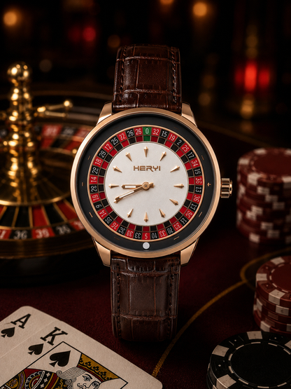 HERYI - Moving Casino Leather Watch