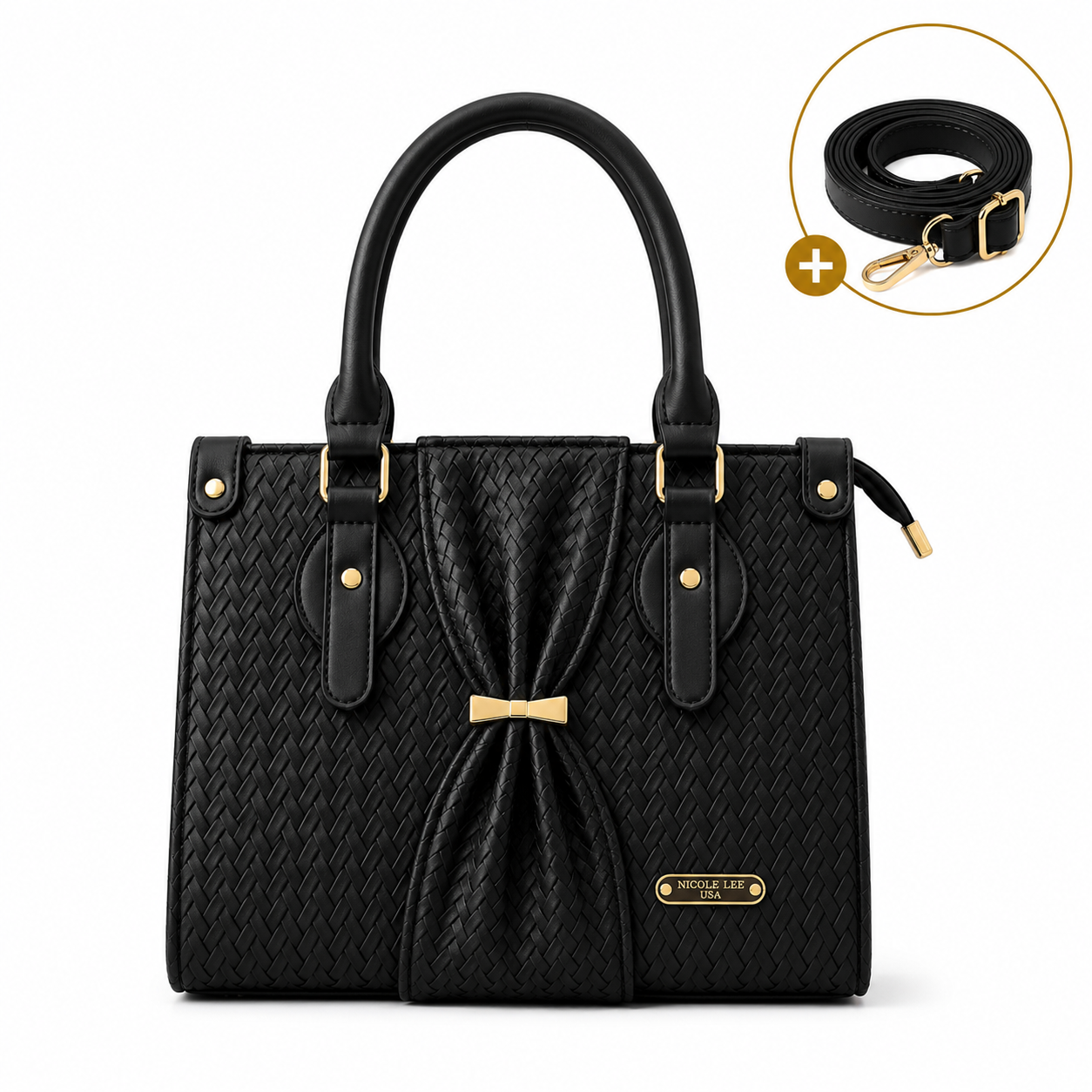 NICOLE LEE - Black Tote Bag